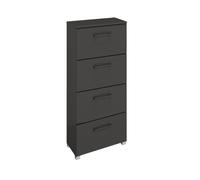 Skat Shine Chest - 4 Drawer - Narrow - Graphite