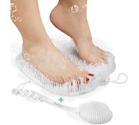 SKATCO Foot Scrubber for Shower and Body Brush Set. Comfortable to Stand Shower