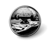 Skate Boards Badge,Comfort Light in Weight Round Emblem Cute Funny Decor Brooch Smooth Does Not Fade Badges for Hats Jackets Coat Shirt