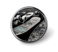 Skate Boards Badge Holder Personalized Metal Button Pin Fashion Round Badge with Pattern Pin DIY Button Badges Exquisite Brooch Crafts Gift Clothes Decorative Pins