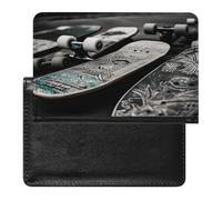 Skate Boards Passport Holder Passport Wallet Document Organizer Protector PU Leather Card Slot Travel Accessories