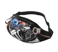 Skate Boards Printed Waist Bag with Headphone Jack, Personalized Bumbags Fanny Packs Unisex Running Hiking Crossbody Bags for Men Women