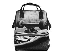 skate boards Prints Changing Bag Backpack Baby Diaper Bags for Mom Dad, Waterproof Nappy Rucksack Multifunctional Travel Bag