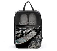 Skate Boards Shoe Bags Foldable Breathable Portable Shoe Puches Organizer Stylish Expandable Packing Travel Shoes Bags for Sneakers Gym Luggage Closet