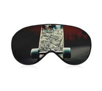 Skate Boards Sleep Mask for Women Men Side Sleeper Eye Cover with Adjustable Strap Soft Breathable Blackout Mask Slip-Free Deep Sleeping Travel Essentials