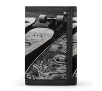 Skate Boards Wallet,Credit Card Holder,Three-fold Wallet for Passport Covers, Purse Passport Bag for Men Women