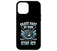 Skate Fast Hit Hard Stay Icy Angry Hockey Puck Art Case for iPhone 12 Pro Max