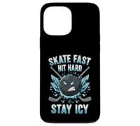 Skate Fast Hit Hard Stay Icy Angry Hockey Puck Art Case for iPhone 13 Pro Max