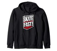 Skate Fast Roller Derby Jammer & Speed Skating Action Zip Hoodie