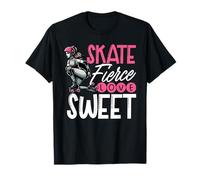 Skate Fierce Love Sweet Roller Derby Skater T-Shirt