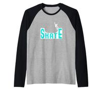 Skate Halfpipe Skateboard Raglan Baseball Tee