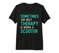Skate Hall Therapy is Riding A Scooter Vintage Retro Style Premium T-Shirt