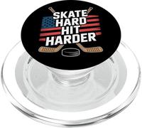 Skate Hard Hit Harder For Hockey Players PopSockets PopGrip for MagSafe