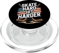 Skate Hard Hit Harder Hockey Defense Enforcer PopSockets PopGrip for MagSafe