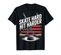 Skate Hard Hit Harder Ice Rink T-Shirt