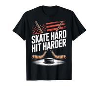 Skate Hard Hit Harder Rink Statement T-Shirt