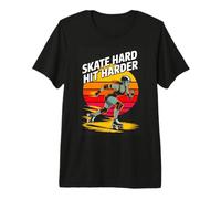 Skate Hard Hit Harder Roller Derby Roller Skate Premium T-Shirt