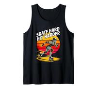 Skate Hard Hit Harder Roller Derby Roller Skate Tank Top