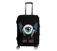 Skate Or Die Eyeball Wings Luggage Cover for Suitcase Protector Washable S