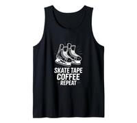 Skate Tape Coffee Repeat Ice Hockey Player Tank Top