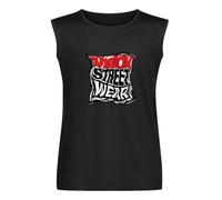 Skate Vision Streetwear Distort 1980s Mens Cotton Sleeveless T-Shirt Black Vest Tank Clothes Tees 3XL