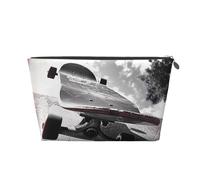 Skateboard 1 Printed Travel Cosmetic Bags with Silver Zipper Makeup Organizer Cosmetic Case Toiletry Bag for Women Mom Girls