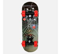 Skateboard, 17 x 5 inch Complete for Beginners, 7 Layer Canadian Maple Double Kick Deck Concave Cruiser Trick for Little Ones (S-15 Spider Strike)