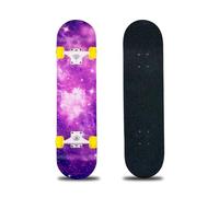 Skateboard,31 x 8 Inch Complete Skateboard, 8-Layer Maple Wood Deck Double Kick Standard Skateboards for Kids, Teens, Adult, Beginner (SKY-ZS)