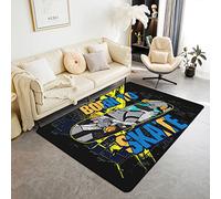 Skateboard Area Rug Hipster Decor Living Room Rugs 3D Print Carpet Skate Board Floor Mat Extreme Sports Soft Cozy Carpet for Bedroom Living Room Decor Black 100 * 150cm