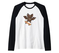 Skateboard Bat Night Retro Raglan Baseball Tee