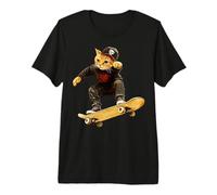 Skateboard Cat Premium T-Shirt