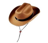 Skateboard Clothes Cowboy Hat with Wide Brim, Hats for Fancy Dress Party Hat 57 cm (Coffee, One Size)
