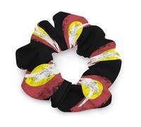 Skateboard Colorado State Flag Women Ponytail Holders Satin Scrunchies Stylish Hair Elastics & Ties