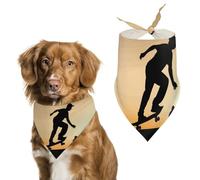Skateboard Dog Bandana Washable & Adjustable Triangle Scarf, Breathable Pet Scarf for Small Medium Large Pets, Cute Fashion Pet Accessory