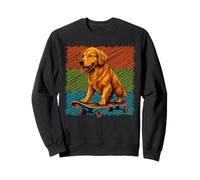 Skateboard Dog Golden Retriever Summer Palm Trees Dog Owners Sweatshirt