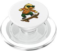 Skateboard Duck Riding Skateboard Skater Duck Graphic PopSockets PopGrip for MagSafe