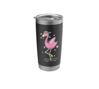 Skateboard Flamingo Stainless Steel Insulated Tumbler