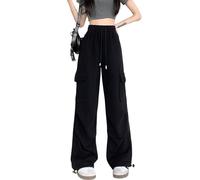 Skateboard Frog Y2K Women Baggy Pants Streetwear Wide Leg Side Pocket Dance