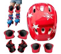 Skateboard Hat and Pads | Wrist Guards Knee Elbow Pads for Bike Skateboard Child Cycling | Child Cycling Breathable Shock Resistant Adjustable Hat Protection Gear Set