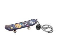 Skateboard Keychain - Mini Astronaut Planet Board Keyring, Cool Skater Key Accessory | Pocket-Size Novelty Gift, Unique Car Keys Holder, Trendy Key Ring for Teens and Skate Fans