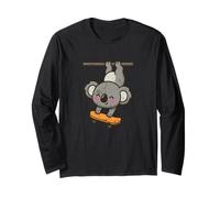 Skateboard Koala Hangout Cartoon Long Sleeve T-Shirt