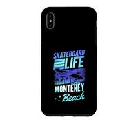 Skateboard Life Monterey Beach California Retro Sunset Case for iPhone XS Max