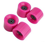 Skateboard Longboard Wheels,4Pcs 78A Skateboard Longboard Wheels ABEC-9 Bearing Spacers Skateboarding Set For Skateboards Wheel (Mei red)