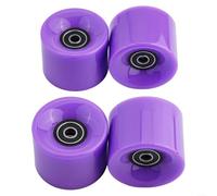 Skateboard Longboard Wheels Set 4Pcs 60x45mm 78A PU With ABEC-9 Bearings And Spacers Multi Weather Upgrade For Standard for CRUISER Suitcase Handcart(Purple)