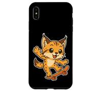 Skateboard Lynx Cat Retro Cartoon Case for iPhone XS Max