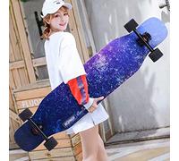 -Skateboard Maple Long Board Beginner Teen Brush Street Dance Board Adult Professional Four-wheeled Scooter (Color : C)