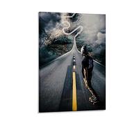Skateboard Poster Outdoor Skateboarding Poster Decorative Painting Canvas Wall Art Living Room Posters Bedroom Painting 12x18inch(30x45cm)