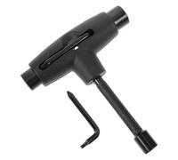 Skateboard Repair Tool T Shape Wrench with Screwdriver Pp Black