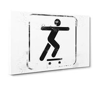 Skateboard Sign (1) V3 Canvas Print | Gallery Wrapped 30mm Frame Wall Art | 30x20 inches | Ready to Hang | Modern Picture | Living Room Bedroom Lounge Office