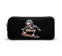 Skateboard Skull_pixian_ai Large Pencil Case Big Capacity Pencil Pouch Pen Bag Marker Pen Case for Women Men